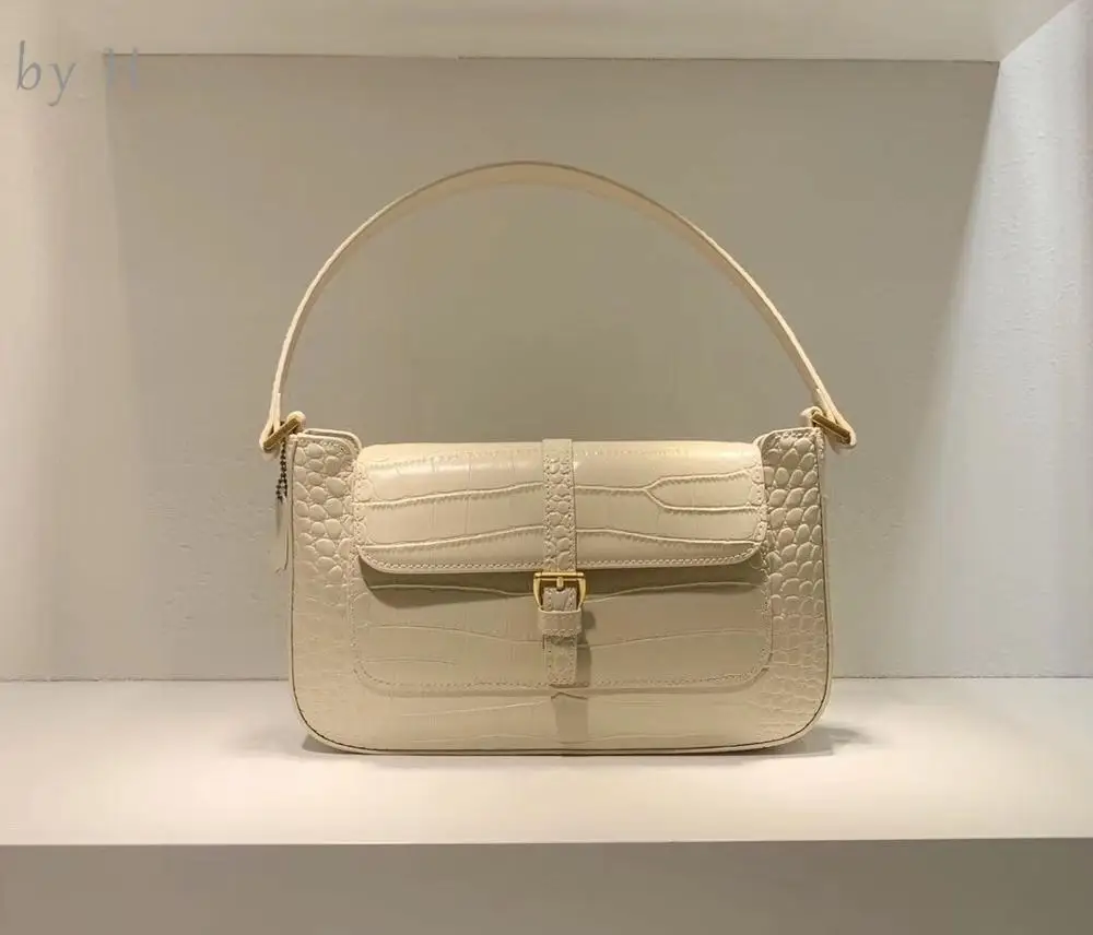 Женская сумка через плечо H 2020 дизайнерская с тиснением аллигатора бордовая