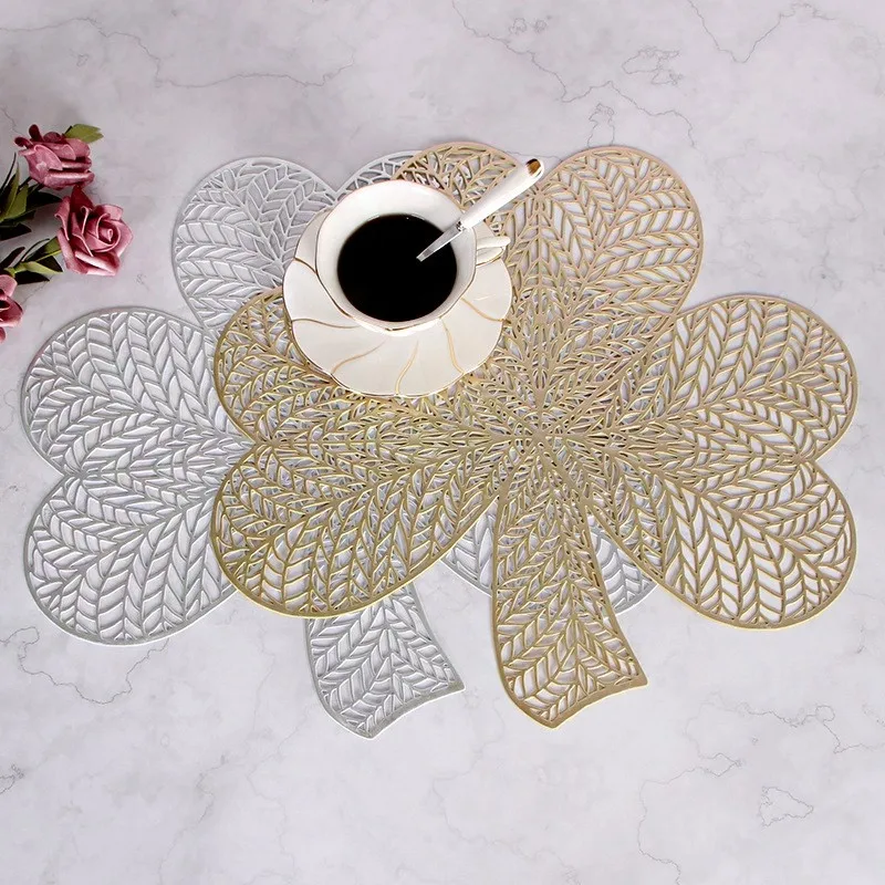 

2pcs/4pcs/6pcs Christmas Decor Non-slip PVC Coaster Cup Coaster Nti-Hot Mat Table Mats Bowl Placemat Dish Placemats Coasters