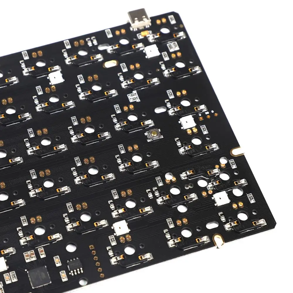 YMDK Горячая замена горячей замены Kailh разъем 96 PCB QMK полностью программируемая