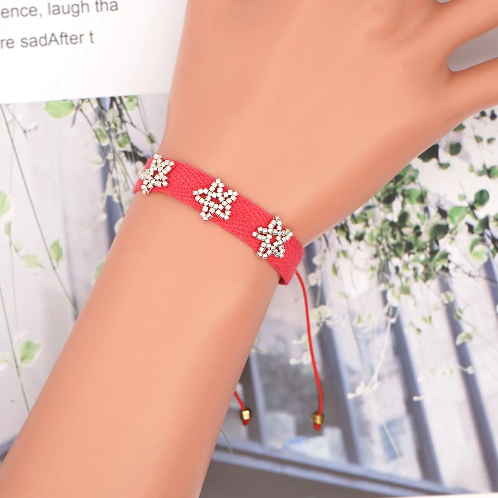 

Go2boho Cloth Febric Bracelet For Women Star Jewelry Trendy Bead Jewellery Braided Rope Pulsera Adjustable Bracelets Femme Gift
