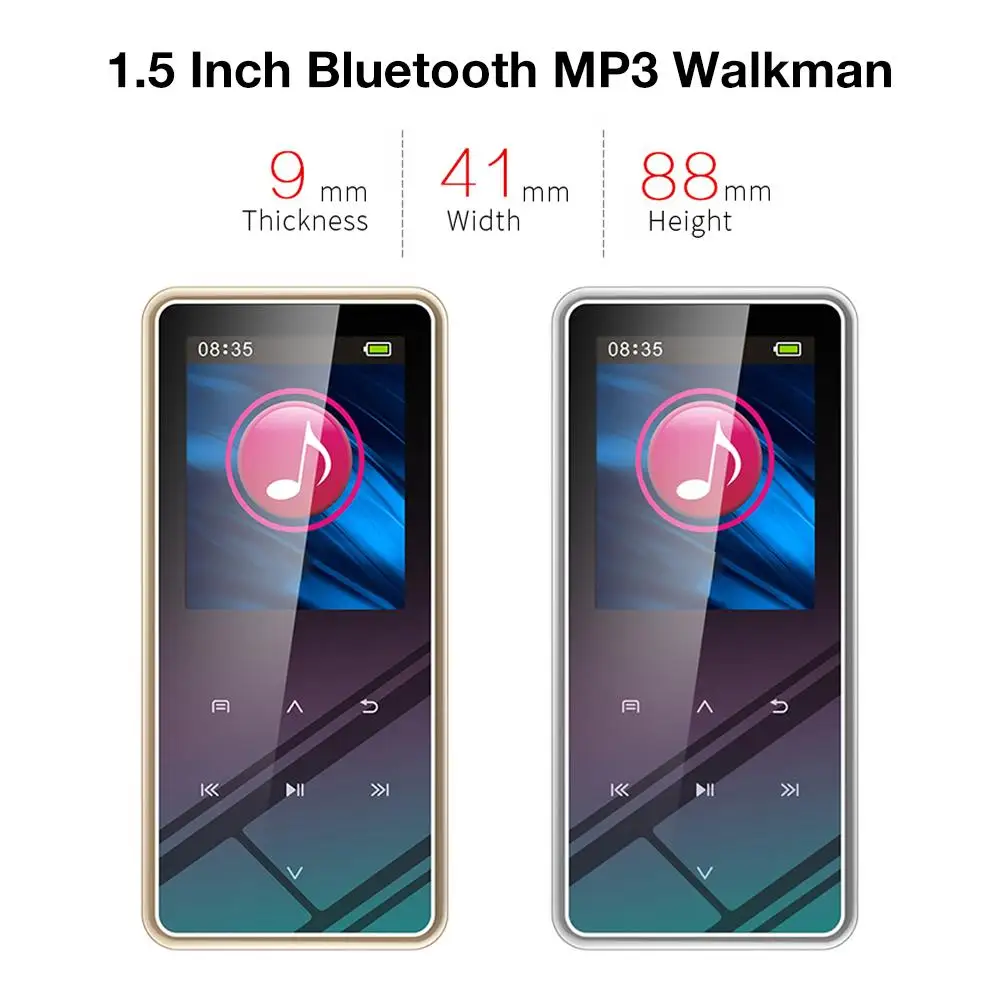 M12 MP3-плеер Bluetooth динамик 1 5 дюймов сенсорный экран радио мини MP3 спорт MP 3 HiFi