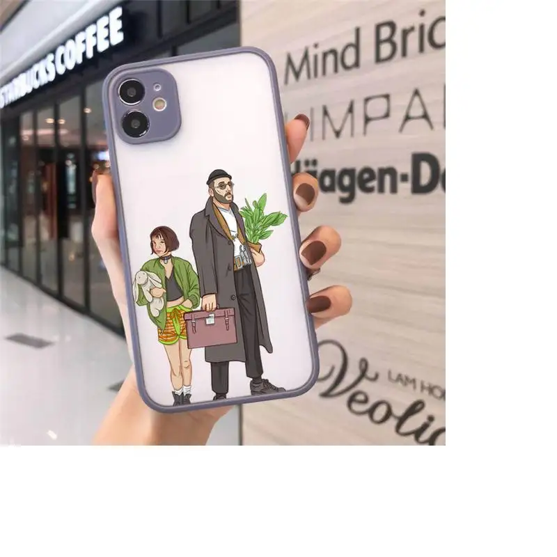 

American movie Leon Phone Cases matte transparent For iphone 7 8 11 12 plus mini x xs xr pro max cover