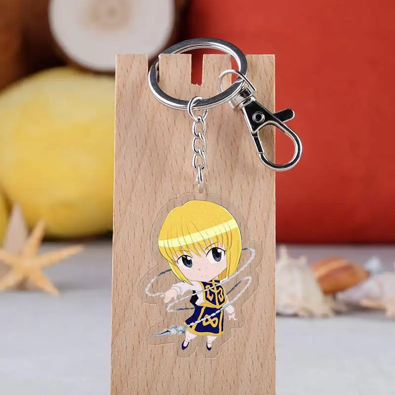 

Acrylic key chain full-time Hunter cartoon character jieqizhen double-sided transparent key chain decorative pendant jewelry
