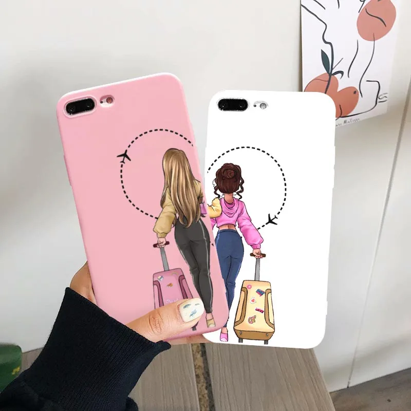 JAMULAR Girls Bff Best Friends Forever чехол для телефона iphone X XS MAX XR 11 Pro 6 6S 7 8 Plus розовый