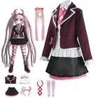 Еще один эпизод, костюмы для косплея юцуи котоко, полный комплект, школьная юбка для девочек Zentai Danganronpa, Униформа с париком