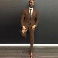 2020 newest mens suits 2 pieces brown mens wedding suit custom plus size blazer dress groom marriage tuxedo jacket pants set