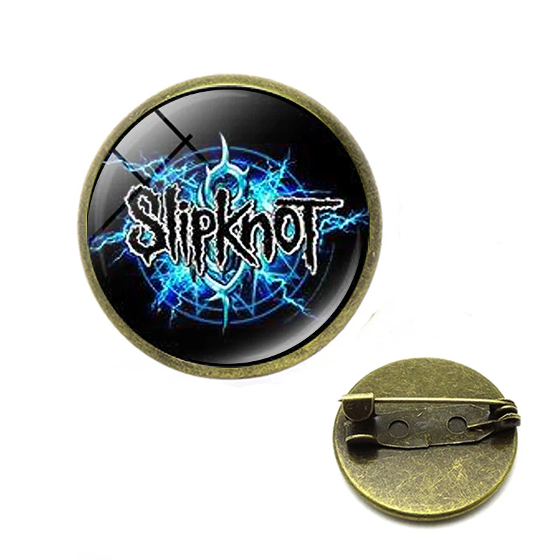 Мода рок-группа SLIPKNOT Броши для женщин и мужчин стекло значки стеклянные