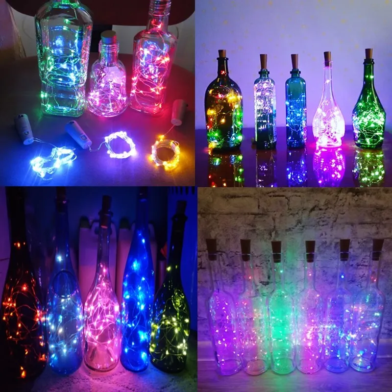 2 м светодиодный гирлянда Гирлянда DIY сказочные огни для прозрачная стеклянная