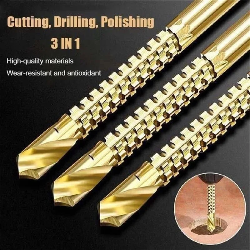 

6pcs/Set Cobalt Drill Bit Set Spiral Screw Metric Composite Tap Drill Bit Tap Twist Drill bit Set Multi- Function Metal Special