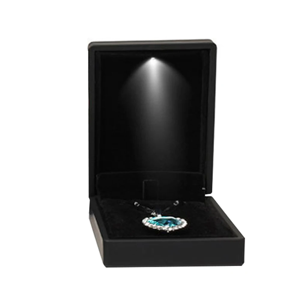 1 шт. Подарочная коробка портативный черный ювелирный чехол для хранения Чехол