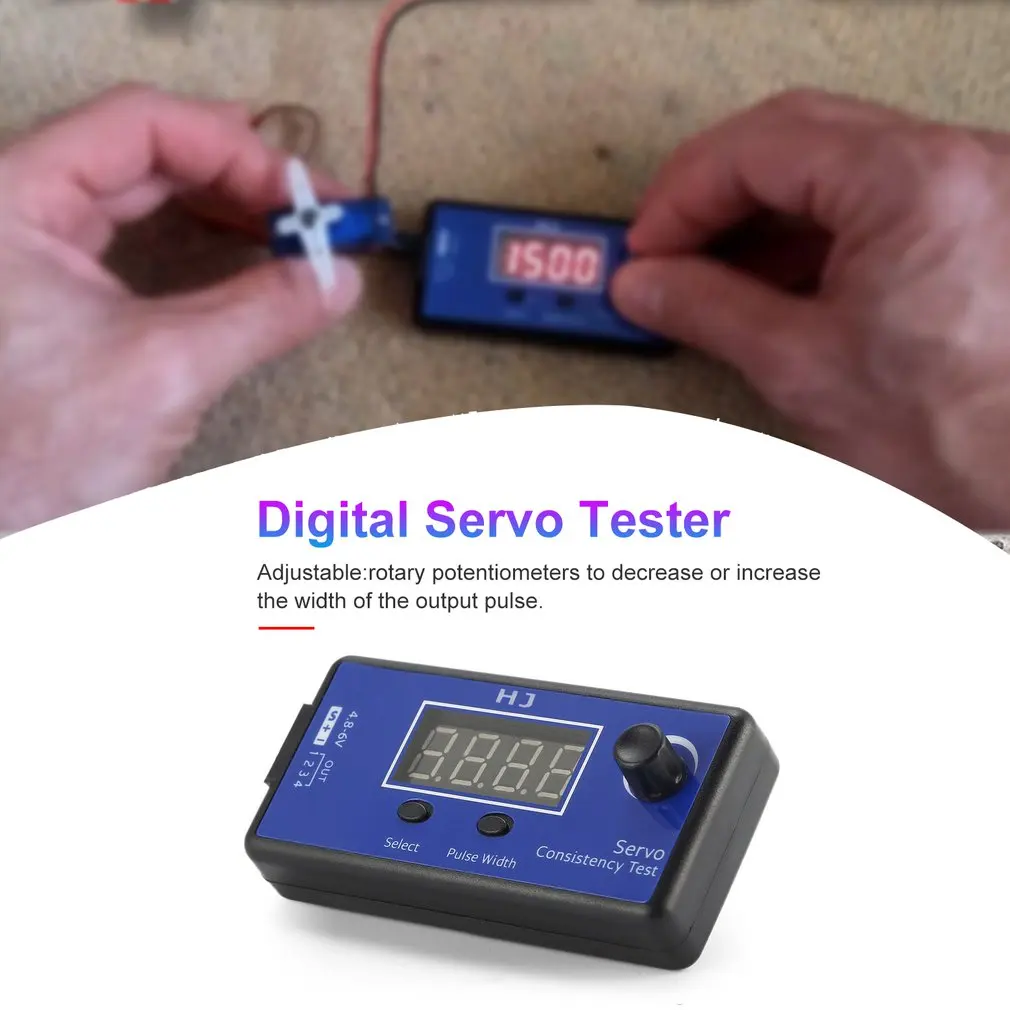 

DC 4.8-6V Mini 3 Modes Digital Servo/ESC Consistency Tester Steering Gear Measurement for RC Helicopter Airplane Car Tool Parts