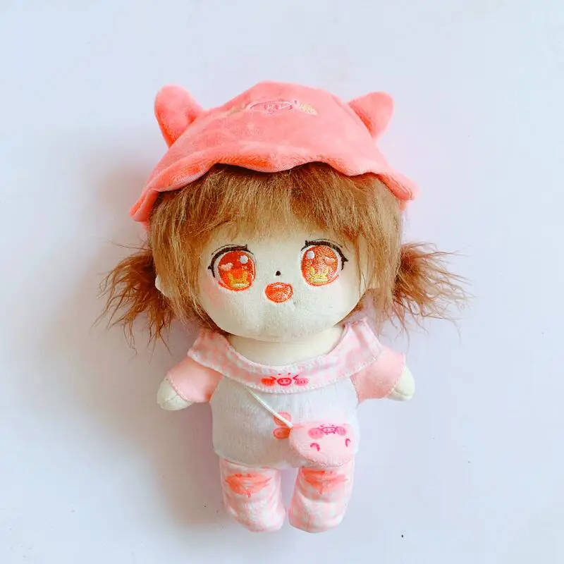 

20cm doll clothes Lovely one-piece garment suit hat dolls accessories Korea Kpop EXO idol Dolls gift DIY Toy