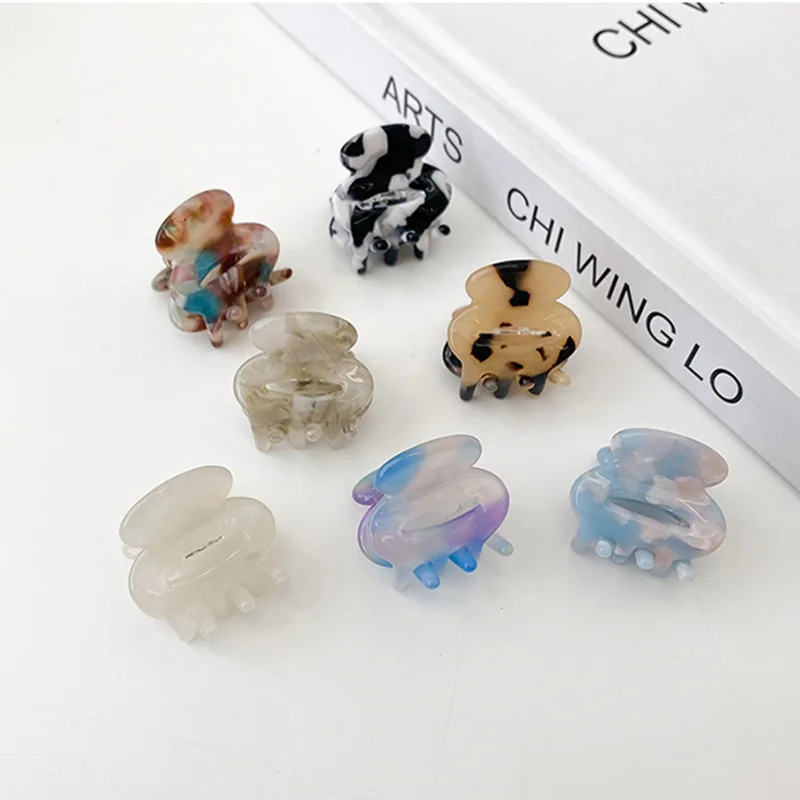 Заколка-краб для волос женская винтажная разноцветная заколки из ацетата