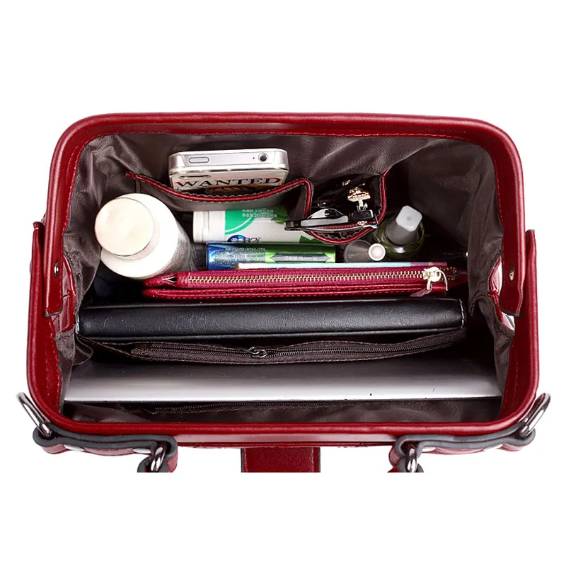 Женская сумочка Дизайнерские кожаные сумки через плечо докторская сумка большая