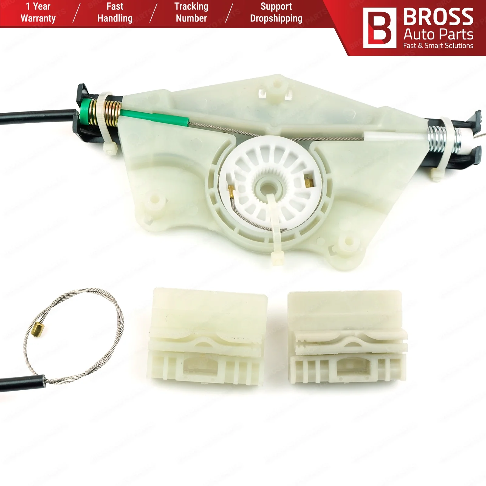 Комплект для ремонта стеклоподъемника BWR848 передняя правая дверь Porsche Cayenne 9PA 2002 2010