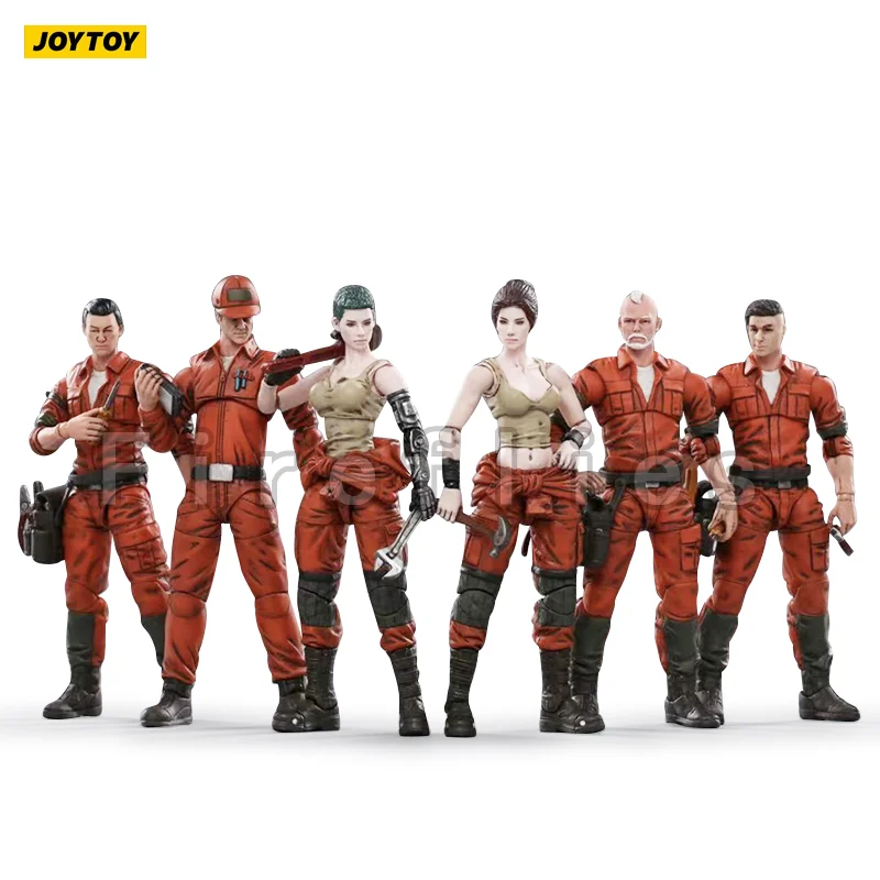 

[Pre-Order]1/18 JOYTOY Action Figure (6PCS/SET) Mech Maintenance Team B Anime Collection Model Toy For Gift Free Shipping