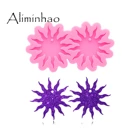 Глянцевая форма с блестящими подсолнухами DY0884, силиконовая форма для сережек из смолы, для изготовления ювелирных изделий из эпоксидной смолы