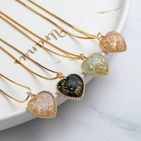 romantic sweet cute colorful heart shape pendant link chain necklaces for women and girls wedding engagement accessories jewelry