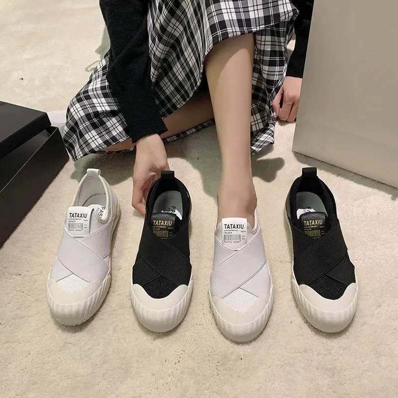 

2021 fashion spring and summer net shoes women's loafers new running shoes casual shoes soft bottom white shoes