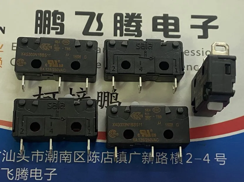 1 шт Swiss SAIA-BURGESS вертикальный 3-контактный микро-переключатель X4G303N1BB Кнопка сброса хода 6A 19,9*9,7*6,4