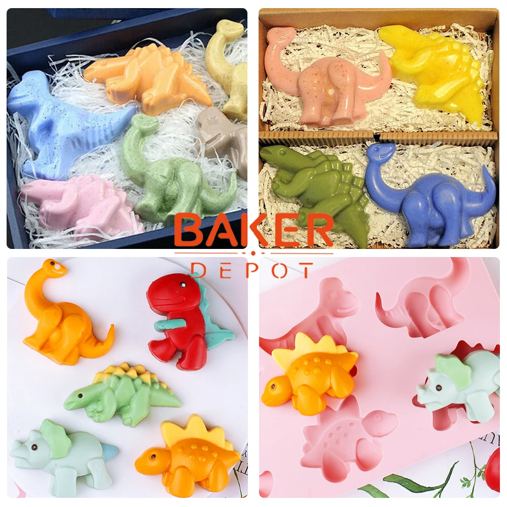 Форма для мыла и смолы силиконовая форма в виде динозавра выпечки тортов 6