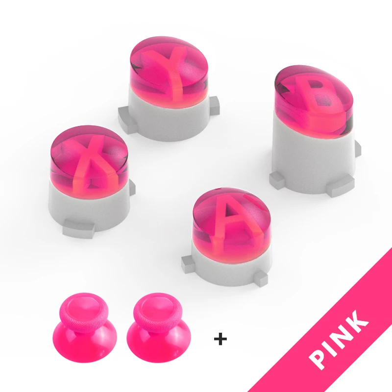 pink set Replacement Buttons ABXY Kit for Microsoft Xbox One/Slim Spare parts Button For Xbox One Elite Wireless Controller Accessories - Цвет: pink set