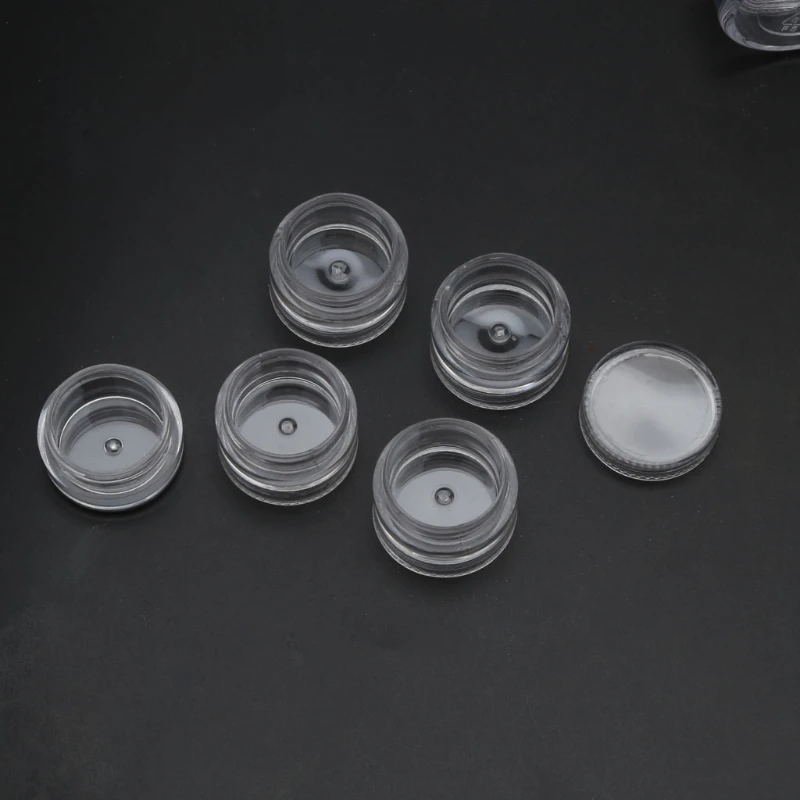 1 Set 5 Layer Cylinder Stackable Bead Containers Plastic Round Clear Storage Jar Box for Beads Buttons Crafts Small Item | Украшения и