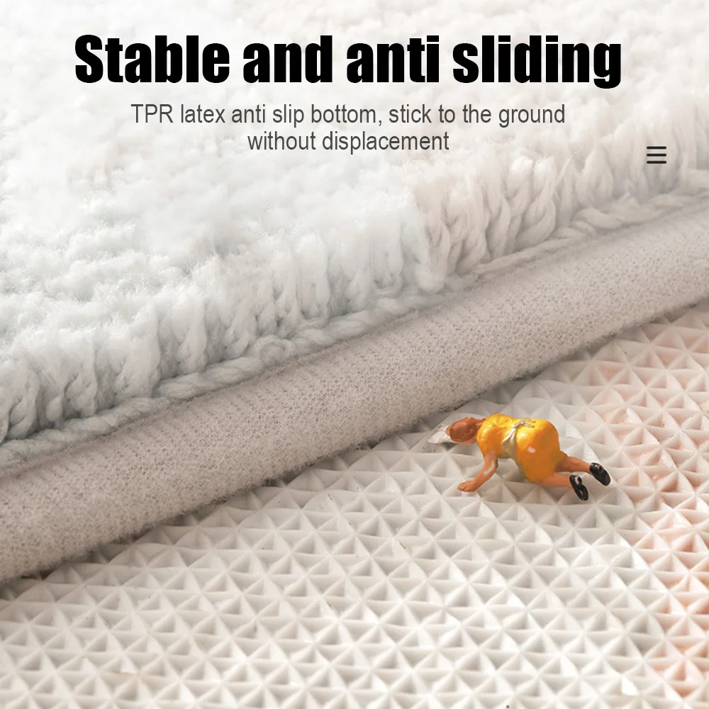 

Floor Mat Home Decoration Soft Fiber Fabric Bath Rug Non-slip Absorbent Machine Wash Door Mat for Bathroom Hotel Doorway