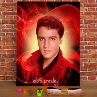 elvis presley printed canvas 11ct cross stitch full kit diy embroidery dmc threads sewing hobby craft painting promotions