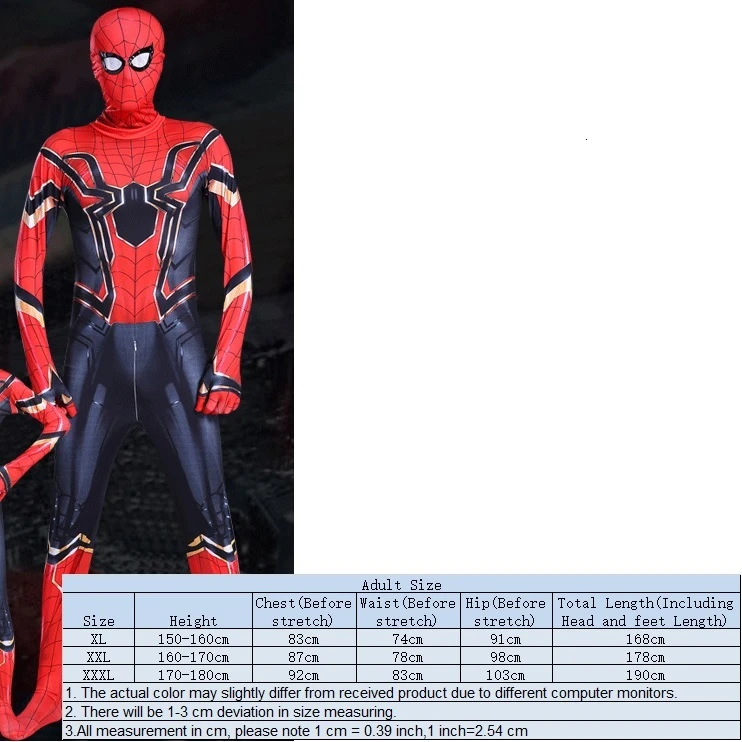 adult Iron Spider C "Человек-паук" далеко от дома Бальные Косплэй костюм Железный Человек-паук миль Моралес супергероя боди Детский комплект одежды для маленьких мальчиков костюмы зентай - Цвет: adult Iron Spider C