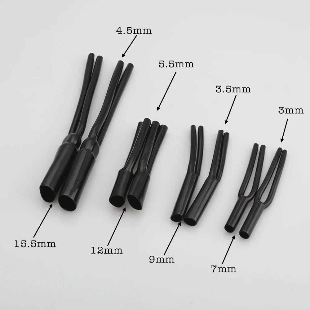 

4PCS Cable Pants 7mm 9mm 12mm 15.5mm Speaker Audio Cable Wire Pants Boots Y Splitter Pant HIFI DIY Audio Cable