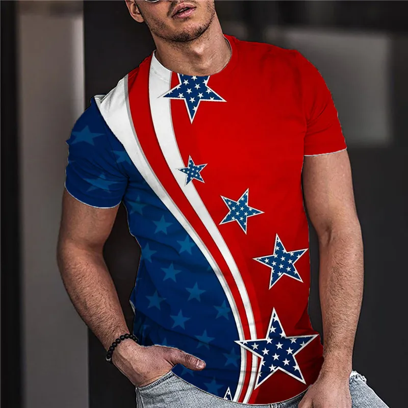 

2021 summer new printed T-shirt men's and women's casual short-sleeved trend 3D digital printing top