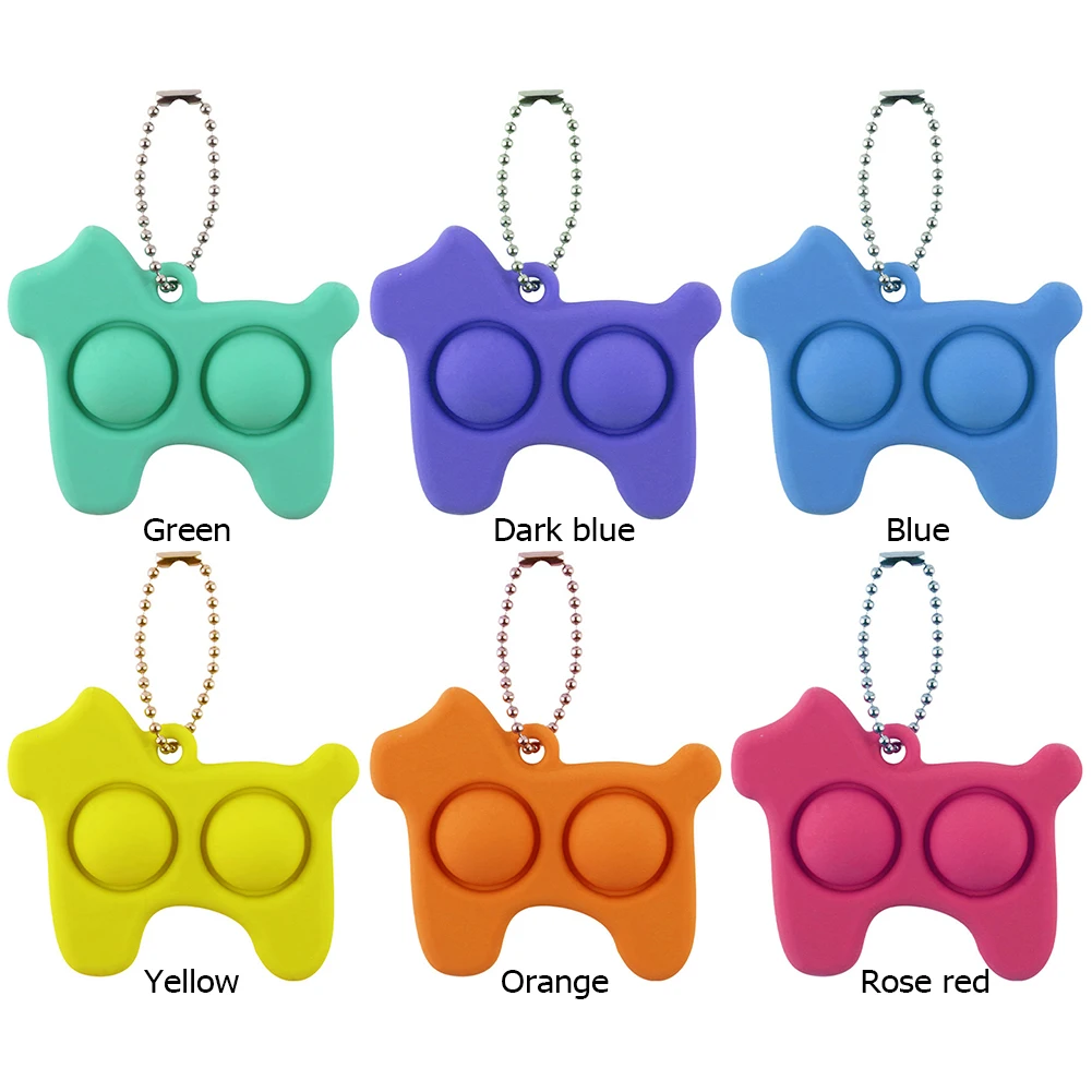 

Dimple Fidget Cute Dog Pendant Toy for Kids Autism Anxiety Stress Reliever Toys for Adults Kid Early Educational Tool