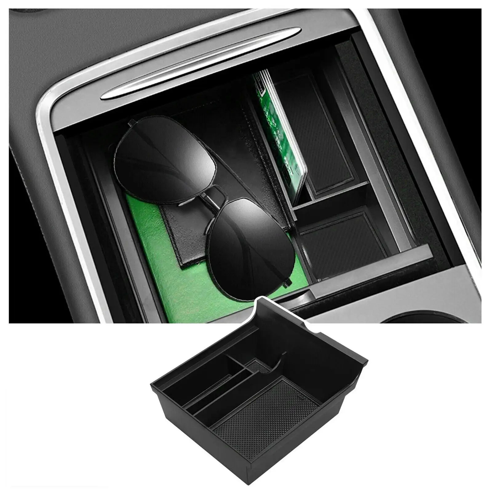 

Для Tesla Model 3 Y 2021 ящик для хранения в подлокотнике автомобиля центральный консоль Органайзер контейнер держатель Чехол Аксессуары для хране...