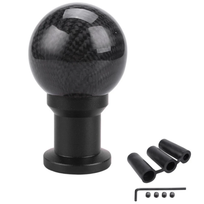 

Shift Knob Carbon Fiber,Car Modified Universal Gear Head True Carbon Fiber Gear Shift Knob Plus Limiter