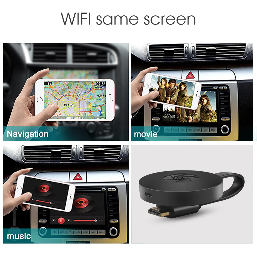 Приемник Mira Screen G2 TV Stick 1080P Wi Fi дисплей экран зеркальный ТВ ключ поддержка Miracast HD