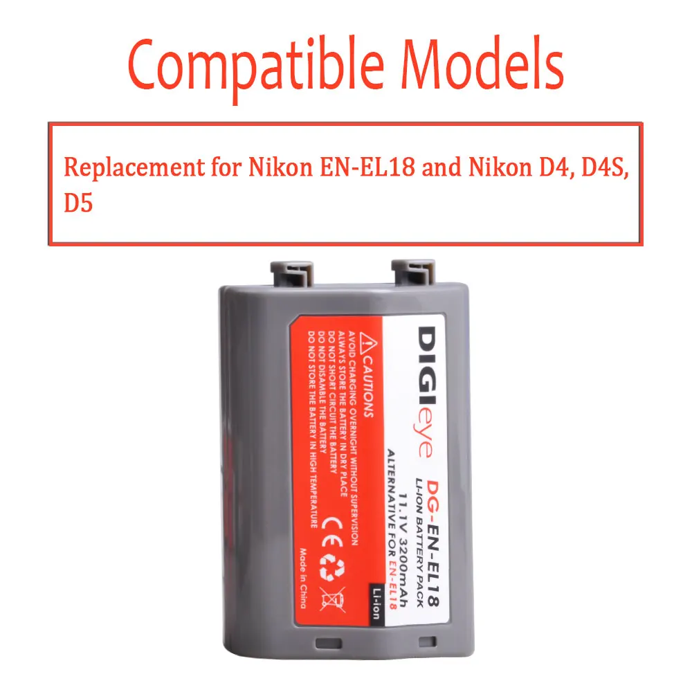 Аккумуляторная батарея 11 1 В 3200 мАч для Nikon D4 D4S D5 и D500 D800 D800E D810 D850 | Электроника