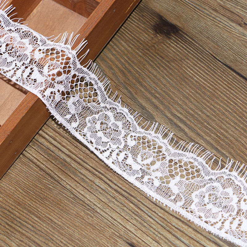 3 ярда 6 см широкий свет розовая кружевная ткань для творчества ресниц кружево