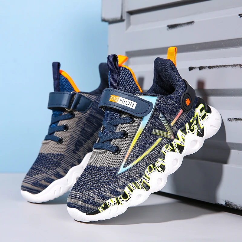 

Детские кроссовки для бега, детская спортивная обувь, дышащая сетчатая Повседневная прогулочная уличная легкая обувь для девочек, новинка ...