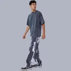 Джинсы-Карандаш мужские, в стиле хип-хоп, с принтом молний