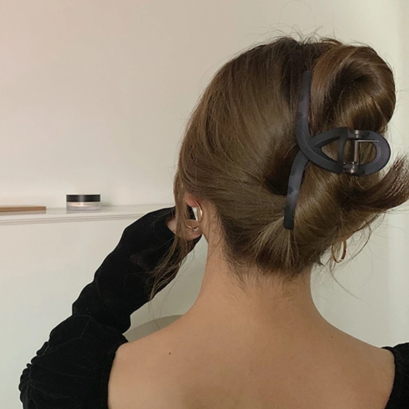 Большие заколки для волос Нескользящие зажимы матовые Симпатичные французские