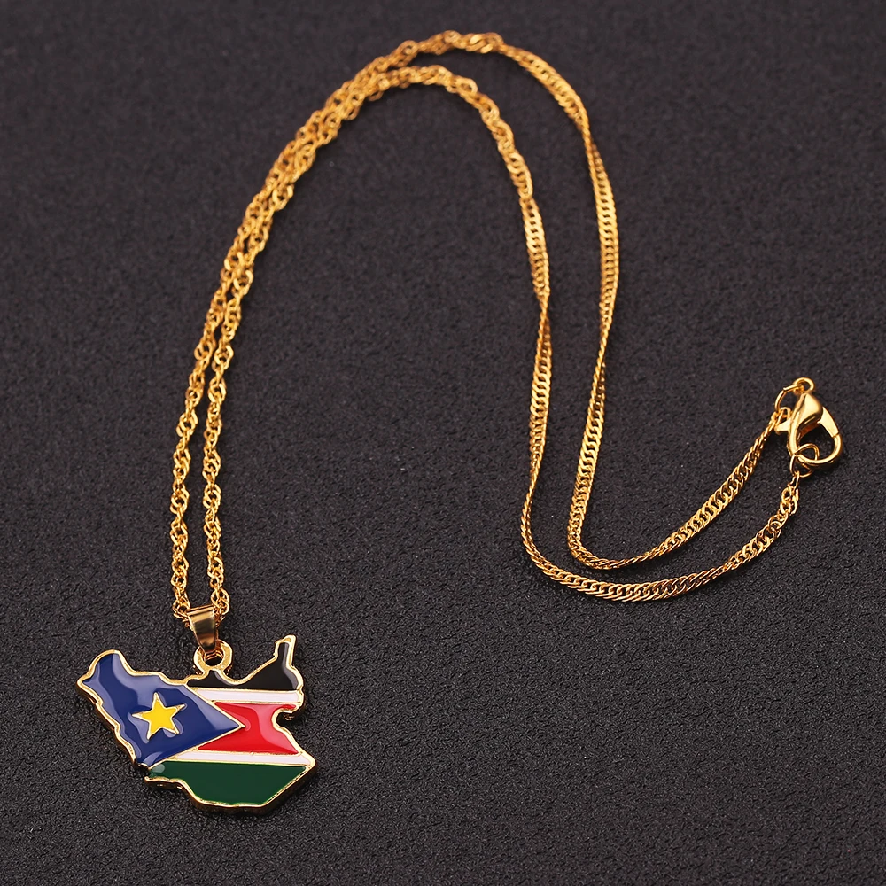 Карта Южного Судана стандартные ожерелья золотые ювелирные изделия