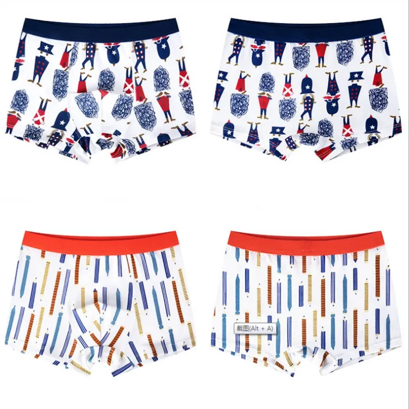 2 шт./компл. нижнее белье для мальчиков Нижнее детей брючки малышей Трусики