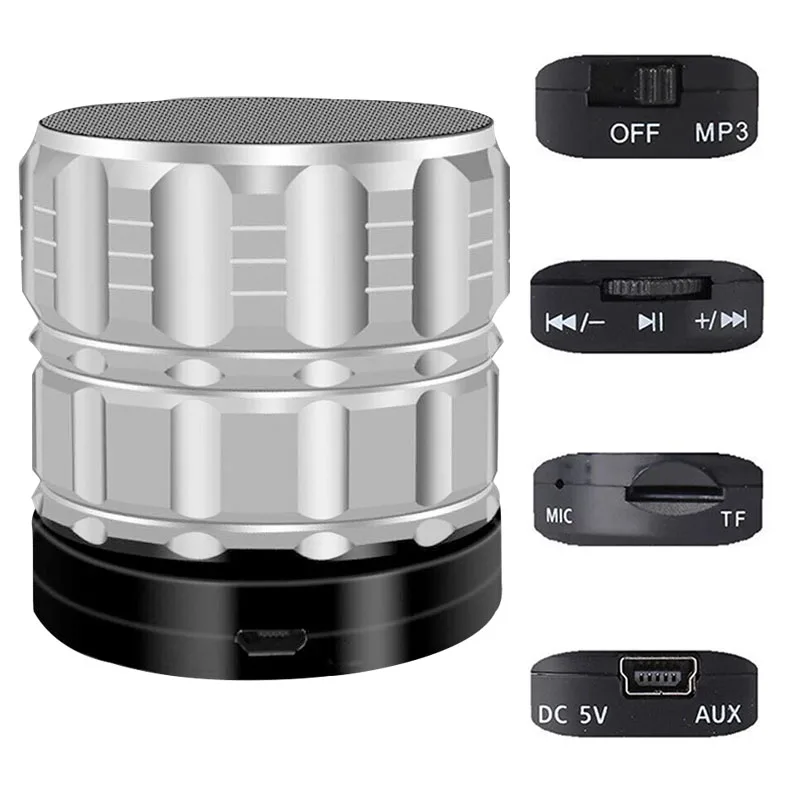 Wireless Bluetooth speaker portable small sound wireless mini dazzle color light subwoofer outdoor home CC126 | Электроника