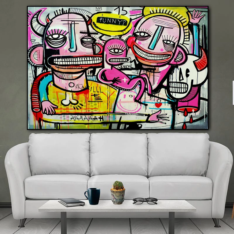 

Graffiti Street Art Joachim Abstract Colorful Canvas Painting Wall Art Pictures For Living Room Bedroom Home Decoration Unframed