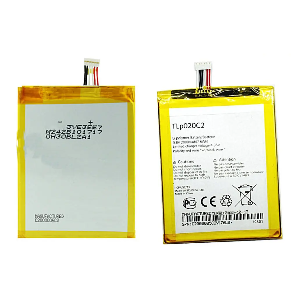 Аккумуляторы TLP020C2 2000 мАч для Alcatel Idol x1s 6034R S950 x 6037y 6040x6032 TCL сменный аккумулятор
