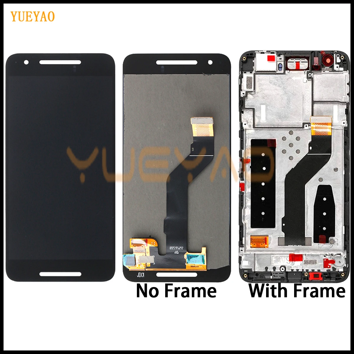 Черный Nexus 6P lcd для huawei Google дисплей сенсорный экран дигитайзер с рамкой в сборе