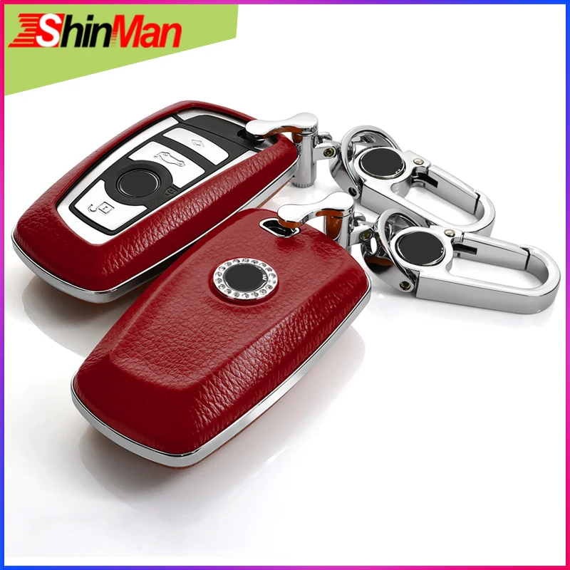 Чехол для ключей ShinMan BMW чехол X3 X4 M5 M6 серии 1 2 3 4 5 6 7 коровья кожа|key case for bmw|case bmw keykey |