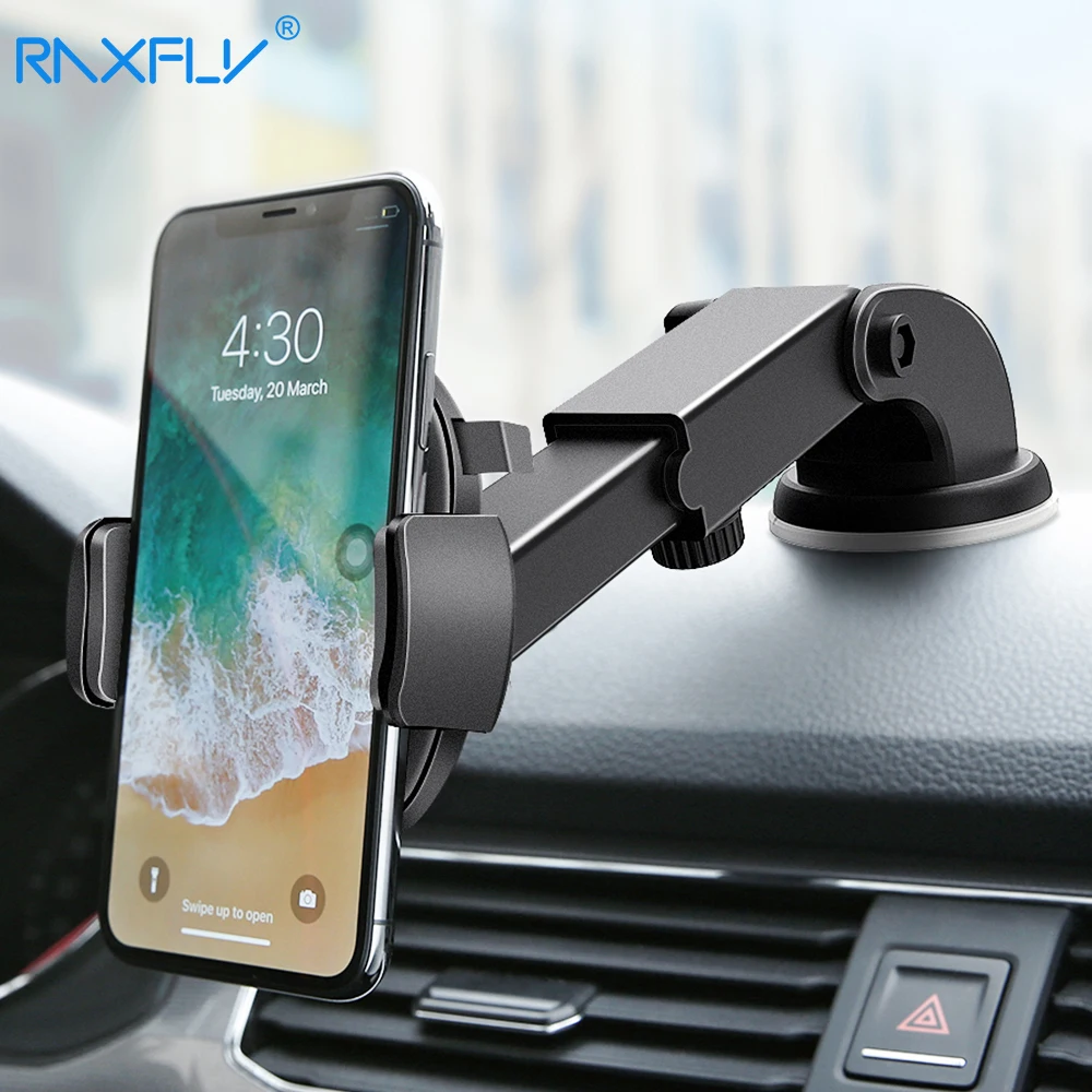 RAXFLY автомобильный держатель телефона для iPhone samsung 360 вращения присоске навигации Автомобильный держатель Мобильный телефон Автомобильный держатель стоять Поддержка держатель для телефона в машину