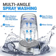 FenKicyen Sink Cup Rinser Automatic Faucet Glass Washer Stainless Steel Wash Cleaning Kitchen Bar ACCESSORI Washing Tool 1pcs
